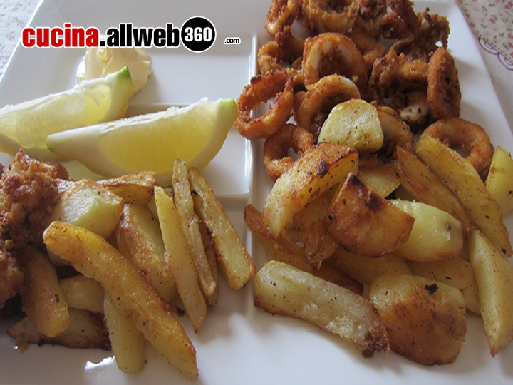 Calamari fritti con patate