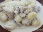 gnocchi al gorgonzola panna e salsiccia