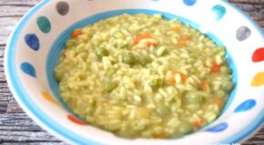 Risotto curry e piselli