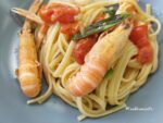 linguine con gli scampi e pomodorini